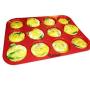 keliwas 12 - Cup Silicone Muffin - Cupcake Baking Pan/Non - Stick Silicone Mold/Dishwasher - Microwave Safe