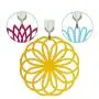 ME.FAN 3 Set Silicone Multi-Use Flower Trivet Mat - Premium Quality Insulated Flexible Durable Non Slip Coasters Hot Pads Yellow