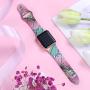 KOLEK Floral Bands Compatible with Apple Watch 38mm  40mm, Silicone Fadeless Pattern Printed Replacement Bands for iWatch Series 4 3 2 1, Flower Leopard, S M