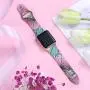 KOLEK Floral Bands Compatible with Apple Watch 38mm  40mm, Silicone Fadeless Pattern Printed Replacement Bands for iWatch Series 4 3 2 1, Flower Leopard, S M