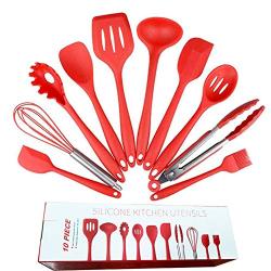 KINHOO 10PCS Silicone Kitchenware Set, Household Non-stick Silicone Simple Cooking Tool Set