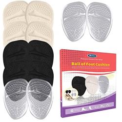 Ball of Foot Cushions High Heels for Women, Soft Gel Insoles Metatarsal Pads Forefoot Heel Cushion Inserts Relieves Pain and Discomfort Forefoot Cushioning for Mortons Neuroma Pain Relief 6 Pair