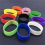 GOGO 10 PCS Wide Silicone Wristbands Rubber Bracelets, Party Favors