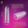 Crystal Sleeve Silicone Spike Condoms for Male Delay Set Cover Couple Toys for Adult Sex Products
