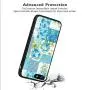 iPhone SE 5s 5 Case, Blue Flower Shock-Absorption TPU Rubber Bumper iPhone SE 5s 5 Case, Ultra Thin Slim Protective Cover for iPhone SE 5s 5-Black