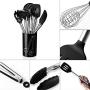 New Home Supplies Non-stick Silicone Baking Tool Cookware Set Kitchenware Kit Serving Tongs Spatula Tools 9pcs/Set Non-Slip Whisk