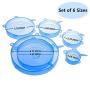 Silicone Lids Upgraded Stretch Lids Reusable Food Cover Lids Smiling Silicone Stretch Lids Food Saver for Bowls and Storage Containers(6 Pack)