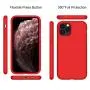 Miracase Liquid Silicone Case Compatible with iPhone 11 Pro 5.8 inch(2019), Gel Rubber Full Body Protection Shockproof Cover Case Drop Protection Case（Red）