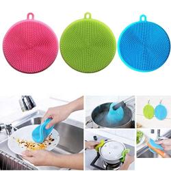 partm Silicone Dish Bow Washing Pads Brush Home Kitchen Cleaning Tool Magic Dishes Multipurpose Non-stick Kitchen Cleaning Tool