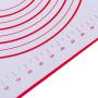 BESTONZON Kitchenware Pastry Mat, Silicone Baking Mat With Measurements,Non Stick Non Slip Pastry Rolling Mat,for Kitchen(40 60 Cm,Red)