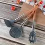 Kitchen Tools Wooden Handle With 9 Sets Of Silicone Handles Cooking Spoon Shovel Kitchenware Set (Size : 9 piece)