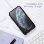 iPhone 11 Pro Case 5.8 inch FLOVEME Liquid Silicone Gel Rubber Soft Protective Mobile Phone Case Compatible with iPhone 11 Pro 2019 Soft Flannel Lining Shockproof Basic Phone Cover (Black)