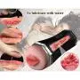 Yikiop Male Aír-cr?ft Cup Vibrating Oral Cup, Sucking Endless Pleasure, Adult Toys for Men Thrust & Rotate, Medical Silicone, Men Deep Throat T-Shirt