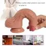 Realistic Dildos with Suction Cup,Double Layer Silicone Flexible Lifelike Penis for Hands-Free Anal Play Vaginal G Spot Stimulator Adult Sex Toys Female Masturbation