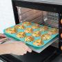 Silicone Muffin Pan Set - Cupcake Pans 12 Cups Silicone Baking Molds,BPA Free 100% Food Grade, Pinch Test Approved, Pack of 2