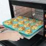 Silicone Muffin Pan Set - Cupcake Pans 12 Cups Silicone Baking Molds,BPA Free 100% Food Grade, Pinch Test Approved, Pack of 2