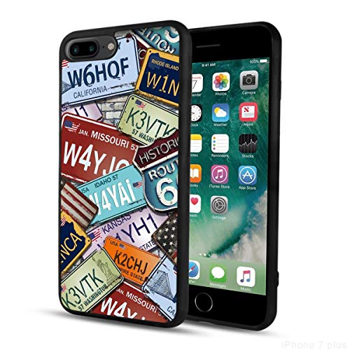 License Plate Apple iPhone 8 Plus Glossy Corner Phone Shell Case (2017) or iPhone 7 Plus Case (2016) [5.5-Inch]
