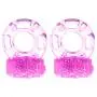 LiChain 20 Vibrating Cock Ring, Silicone Penis Ring Vibrator with Clitoral Stimulator, Cockring Set Pleasure Ring Male Sex Toys (Pink)