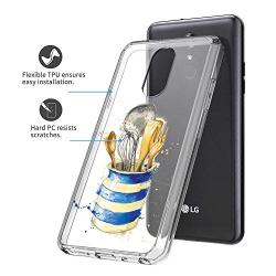 LG Stylo 4 Case, Soft TPU Slim-Fit Flexible Ultra-Thin Clear Case, Full-Body Rugged Bumper Print Kitchenware Case for LG Stylo 4, Transparent