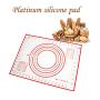 AK ART KITCHENWARE Dough Mat Silicone Baking Mat with Measurements for Rolling Pastry Non-Stick Heat Resistance Pastry Baking Tools for Bakery Kitchen (30×40cm)