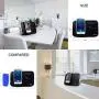 dpnao iPhone Alarm Clock Radio with Charging Docking Station Speaker USB Charge Port AUX Remote Apple MFi Certified (Black)
