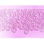 BeesClover MX086 Large 3 Even Flower Pattern Lace Mat Silicone Mold Sugar Lace Pad Cake Brim Decoration Mold Kitchenware Tool Pink One Size