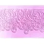 BeesClover MX086 Large 3 Even Flower Pattern Lace Mat Silicone Mold Sugar Lace Pad Cake Brim Decoration Mold Kitchenware Tool Pink One Size