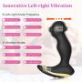 Anal Toy Vibrating Prostate Massager with 6 Novelty Left-Right Hitting Mode and 6 Stimulation Frequency for Anus Play, Utimi Bead Butt Plug P-spot Vibrator with Remote for Male Couple Rechargeable