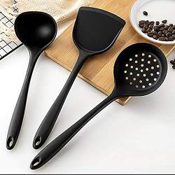 Blusea Kitchen Utensils Set 9Pcs, All Over Silicone Non-Stick Barreled Cooking Utensils Set Silica Gel Utensil Kitchenware Set