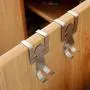 MOVEmen Hook 2Pcs Stainless Steel Lovers Shaped Hook Kitchen Hanger Clothes Storage Rack Tool Bathroom Hook Shower Hook Towel Hook Mop Shelf Umbrella Kitchenware Curtain Toothbrush Holder