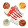SJXmeet Wok Spatula Kitchenware Set 5 Piece Set Silicone Kitchenware Nonstick Cookware Set Cooking Tools