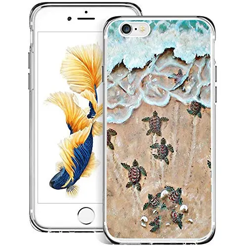 iPhone 6s 6 Case, Baby Turtle Shock-Absorption TPU Rubber Bumper iPhone 6s 6 Case, Ultra Thin Slim Protective Cover for iPhone 6s 6-Clear