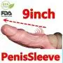 Silicone penile Condom Expander expands Male Chastity Toys Lengthen Cock Sleeves e95314