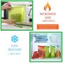 Reusable Silicone Food Storage Bags,WOHOME Freezer Airtight Seal Food Preservation Bags,Food Grade,Versatile Preservation Bag Container for Vegetable,Meat,Fruit,4 Pack Medium 30oz,4 Pack Small 15oz