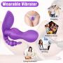 Wearable G Spot Vibrator with 10 Powerful Vibrations for Triple Stimulation, PALOQUETH Wireless Remote Control Personal Vibrator Waterproof Clitoral Stimulator Dual Motor Silicone Massager for Women