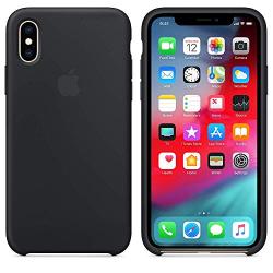 Anti-Drop iPhone X/10 (5.8Inch) Liquid Silicone Gel Case, TOSHIELD Soft Microfiber Cloth Lining Cushion for iPhone 10 (Black)