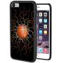 iPhone 7 8 Case with Basketball Fire Pattern Whimsical Design Bumper Black Soft TPU and PC Protection Anti-Slippery &Fingerprint Case for iPhone 7 8