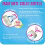 MAM Baby Bottles for Breastfed Babies, MAM Baby Bottles Anti Colic, White, 9 Ounces, 1-Count