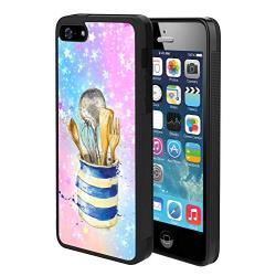 iPhone SE 5s 5 Case,Flexible Soft TPU Cover Shell,Slim Silicone Black Rubber Non-Slip Durable Design Protective Phone Case for iPhone SE 5s 5 -Kitchenware