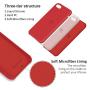 SURPHY Silicone Case Compatible for iPhone 8 iPhone 7 Case, Soft Liquid Silicone Slim Rubber Protective Phone Case Cover (with Microfiber Lining) for iPhone 7 iPhone 8 4.7", Red