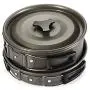 Lightweight Outdoor Camping Cookware Backpacking Cooking Picnic Bowl Pot Pan Set (11pcs) Gray