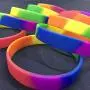 GOGO Rainbow Pride Wristbands Silicone Bracelets Rubber Bands Party Accessories