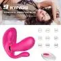 HUAGE Wireless Wearable Butterfly Massaging Toys - Multiple Speeds Vibration - Remote Control Realistic Silicone Toy - Silent Soft Skin-Friendly - Back Neck Shoulder Relaxation Hands,Red