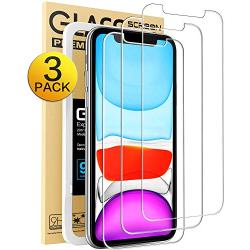 Mkeke Compatible with iPhone XR Screen Protector, iPhone 11 Screen Protector,Tempered Glass Film for Apple iPhone XR & iPhone 11, 3-Pack Clear