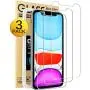 Mkeke Compatible with iPhone XR Screen Protector, iPhone 11 Screen Protector,Tempered Glass Film for Apple iPhone XR & iPhone 11, 3-Pack Clear