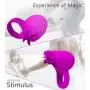 Jepeux Rotating Fan Ring Silicone Vibrating Cock Ring - Rechargeable Penis Ring - Sex Toy for Male or Couples