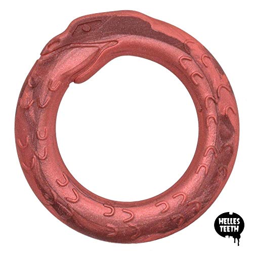 Metallic Scarlet Red Jormungandr/Midgard Serpent Silicone Baby Teething Toy