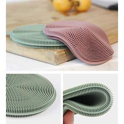 BITUBITU Silicone Dish Scrubber Brush Dishwashing Sponges Pot Brush Non-stick Kitchenware for Pot Pan Bowl