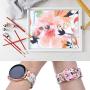VIGOSS Silicone Floral Band Compatible Galaxy Watch 42mm Bands/Galaxy Watch Active 40mm Bands/Gear Sport Band, Women 20mm Strap Replacement Bracelet Wristband for Samsung Galaxy Watch 42mm R810 Watch