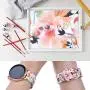 VIGOSS Silicone Floral Band Compatible Galaxy Watch 42mm Bands/Galaxy Watch Active 40mm Bands/Gear Sport Band, Women 20mm Strap Replacement Bracelet Wristband for Samsung Galaxy Watch 42mm R810 Watch